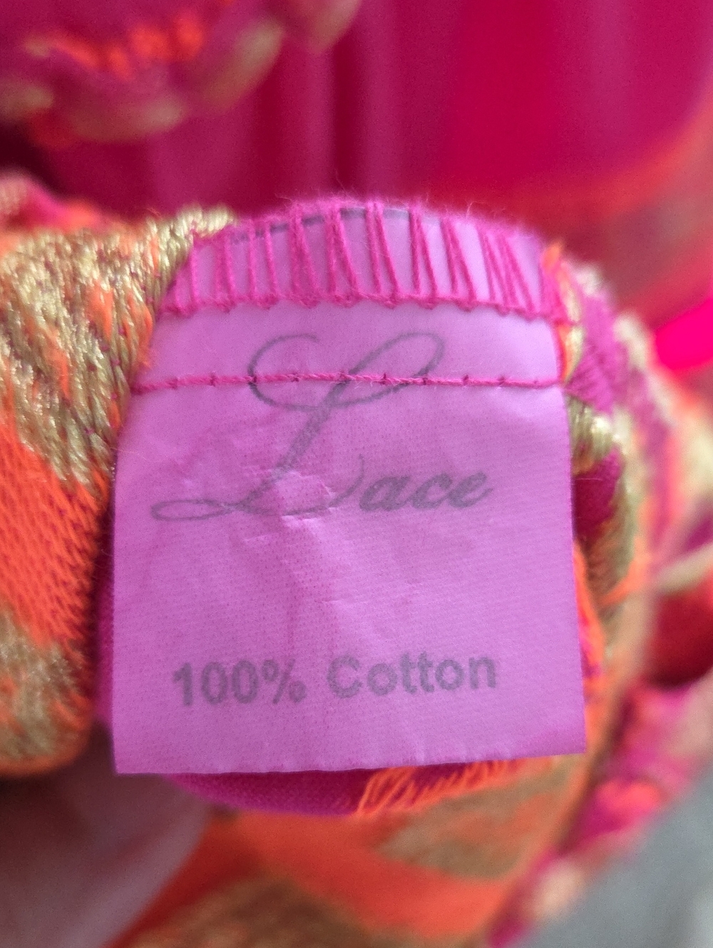Lace The Label Fuchsia & Orange Geometric Embroidered Boho Mini Dress M EUC - Picture 6 of 15
